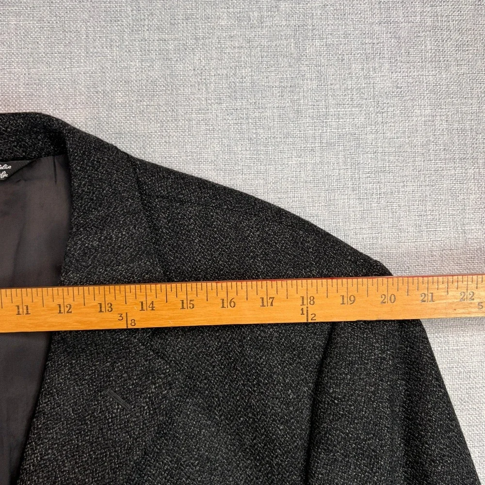 Pronto‎ Uomo Italian Wool Sport Coat Blazer Men 44L Charcoal Tweed Made in Italy